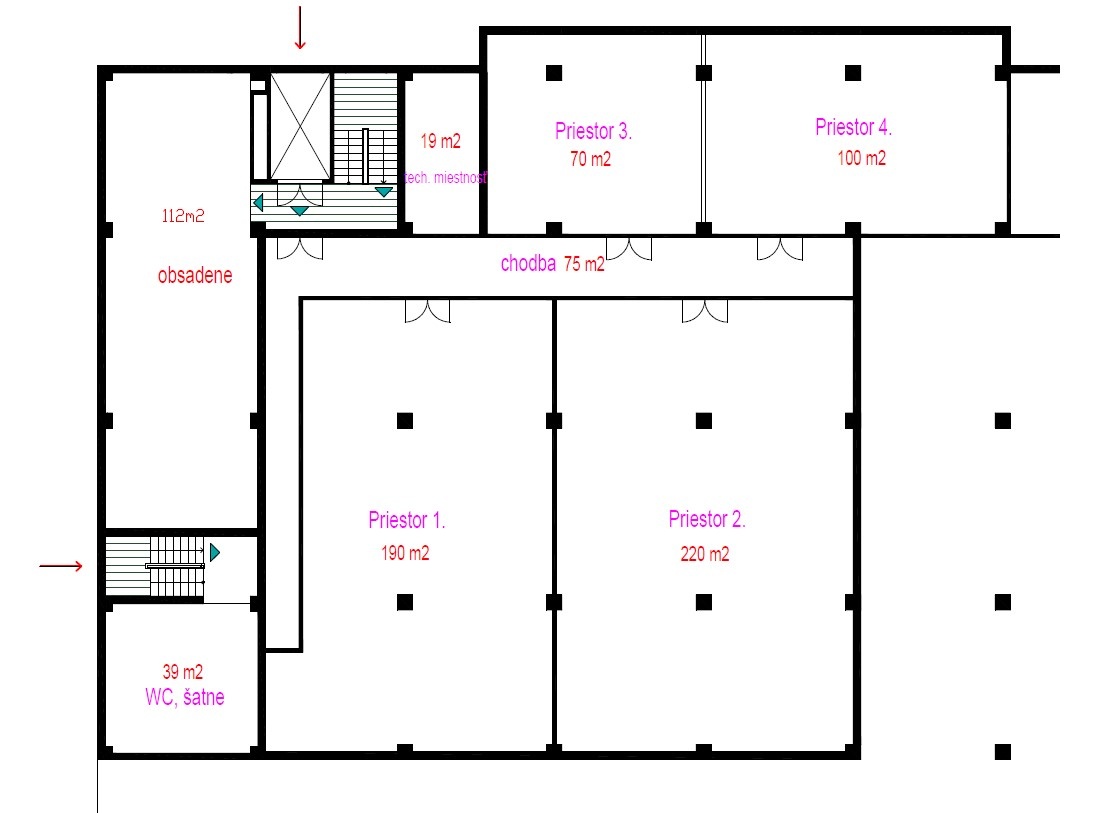 Prenájom obchodných priestorov 70-150m2 - 3