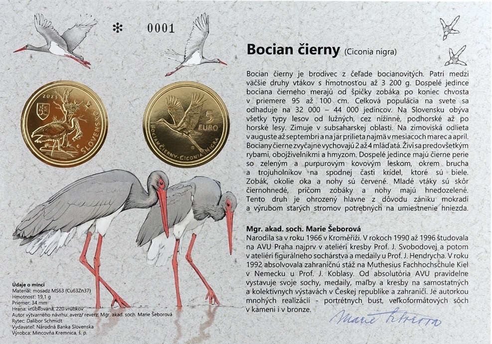 Autorská karta k 5€ minciam Slovensko / 5 euro mince. - 3