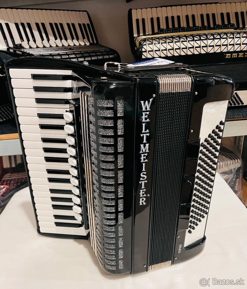 Predám akordeón Weltmeister TOPAS 96, v zánovnom stave. - kr - 3