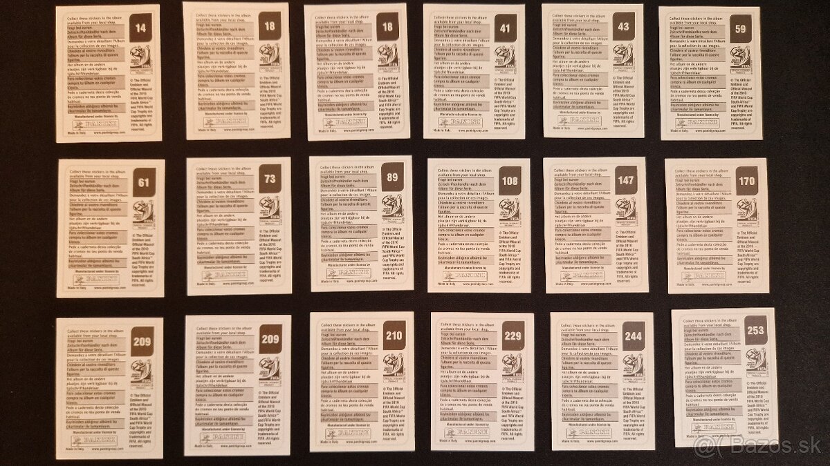 Samolepky k albumu 2010 South Africa - 3