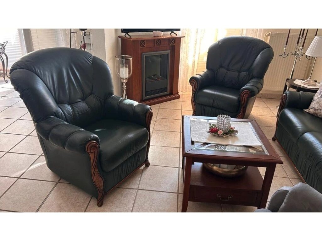 Luxusni italská kožená sedací souprava 3+1+1, 4094 - 3