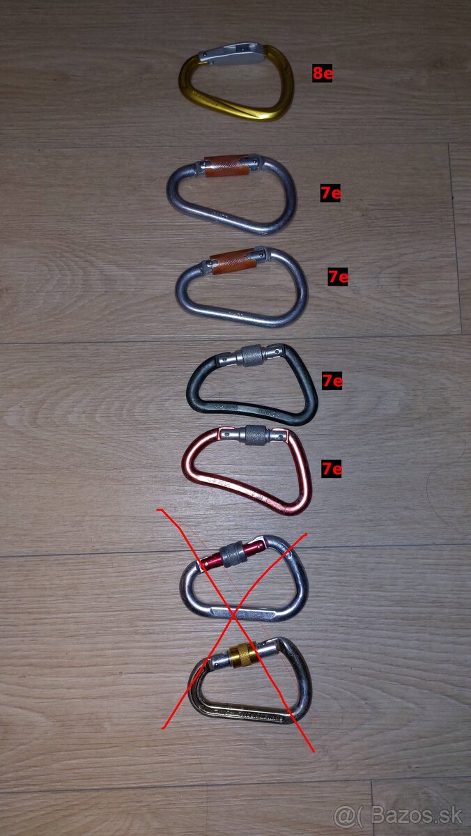 Predam karabiny, skoby, daisy chain - 3