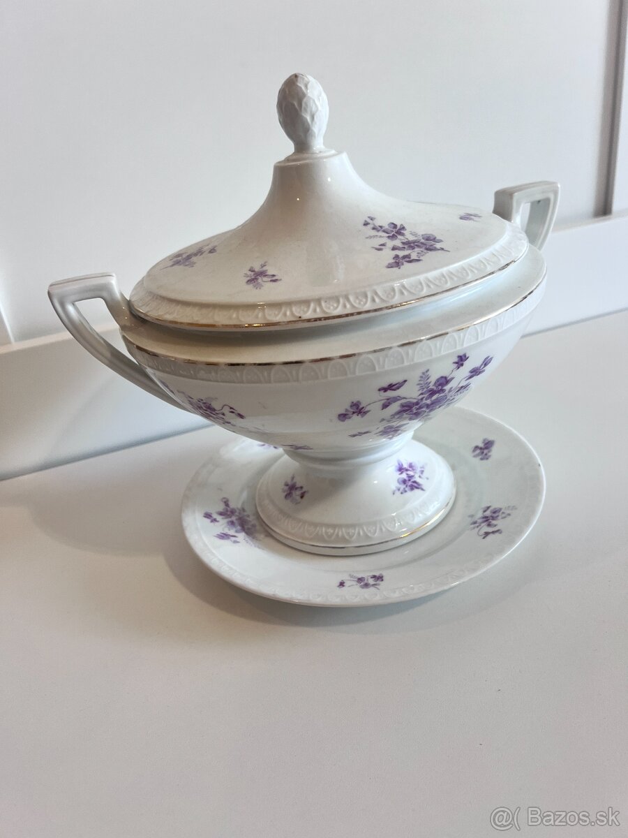 Servírovacia súprava s fialkami - 3