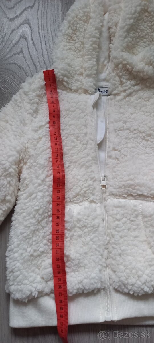 Dievčenská teplá mikina, 116cm Nová - 3