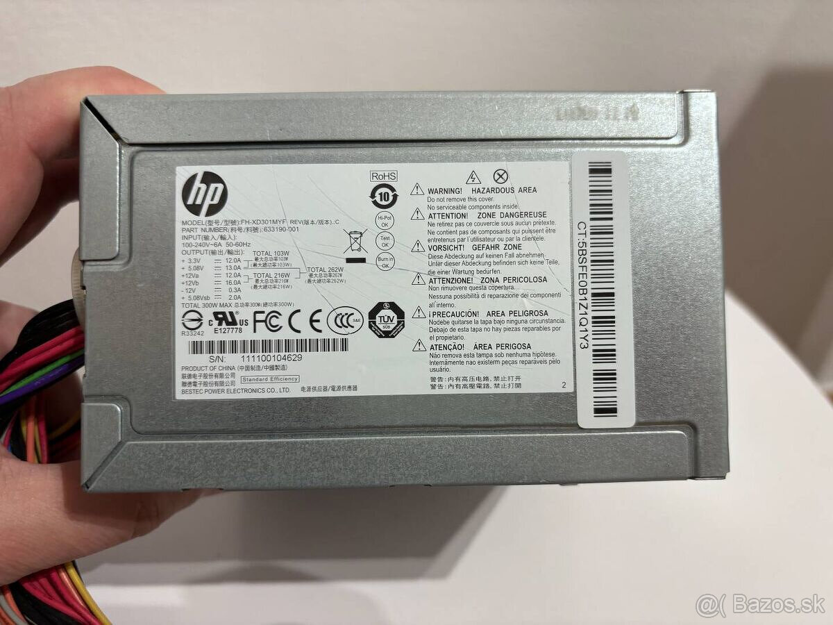 Predám použitý zdroj do počítača HP 7100 CMT - 3