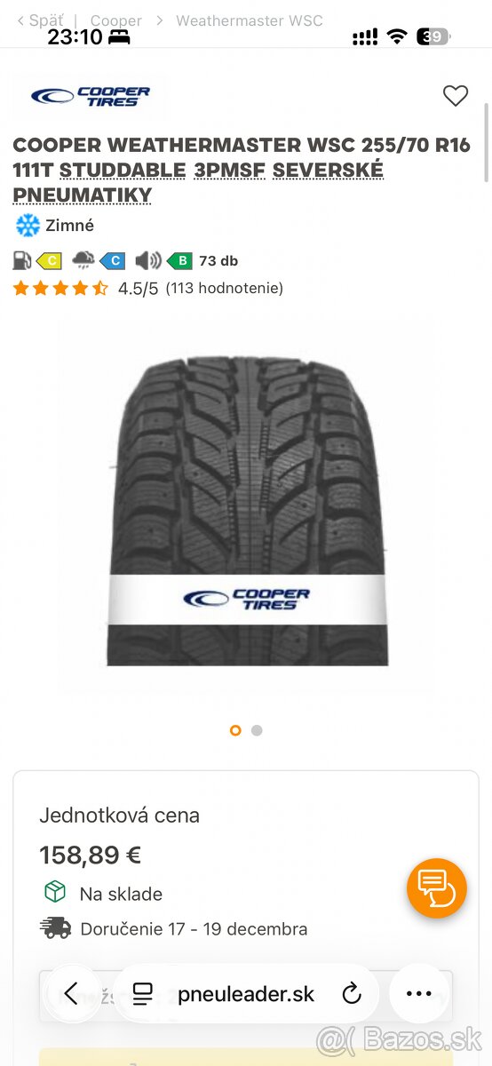 255/70 r16 zimné DEZENT elektrony - 3