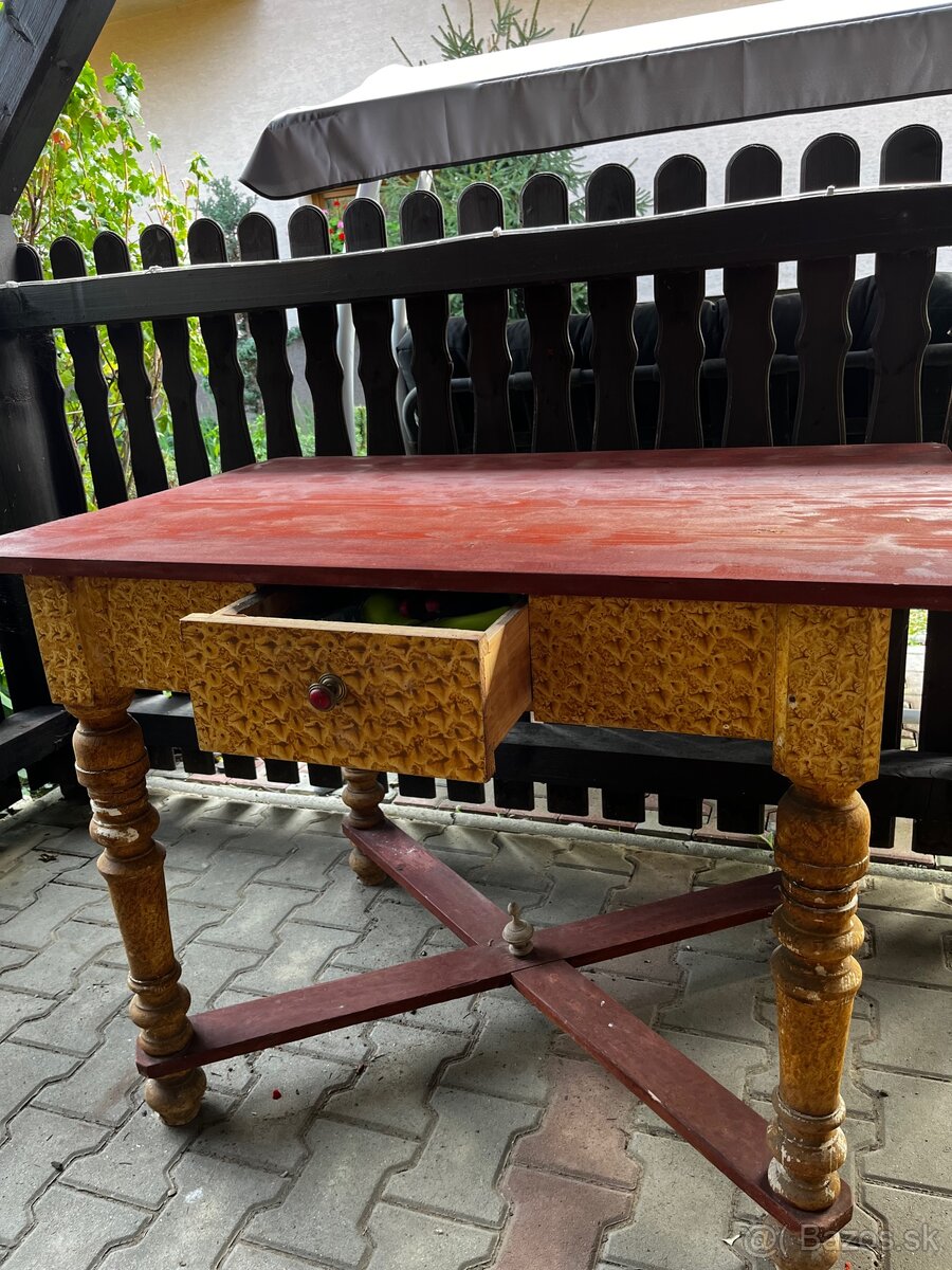 Predám starožitnú lavicu + stôl - 3