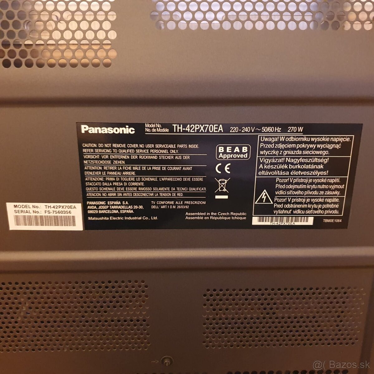 PANASONIC Viera TH-42PX70EA - 3