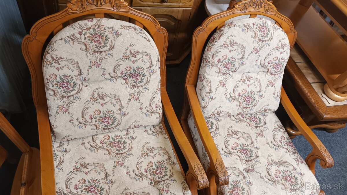 Starožitné kreslá-2ks - 3