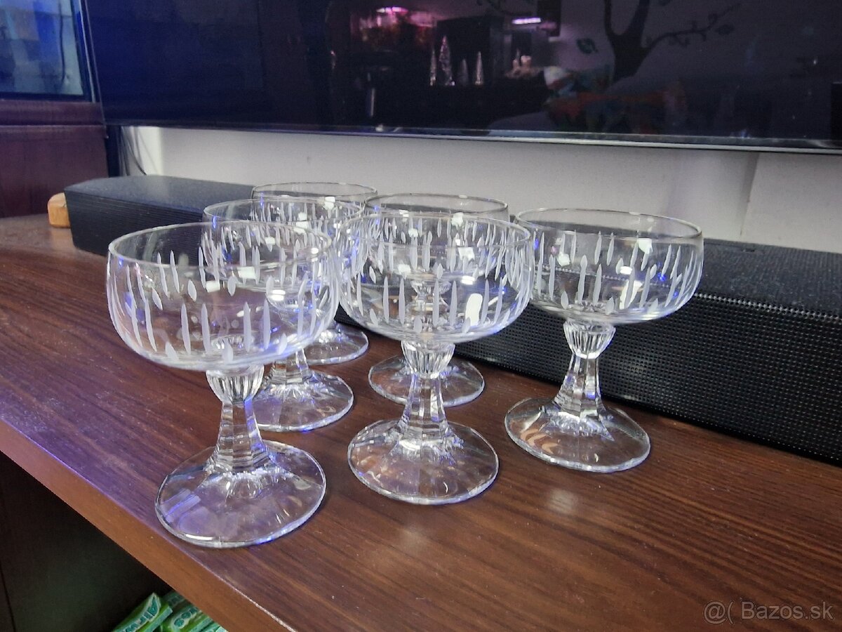 6 ks kryštáľových pohárov - 3