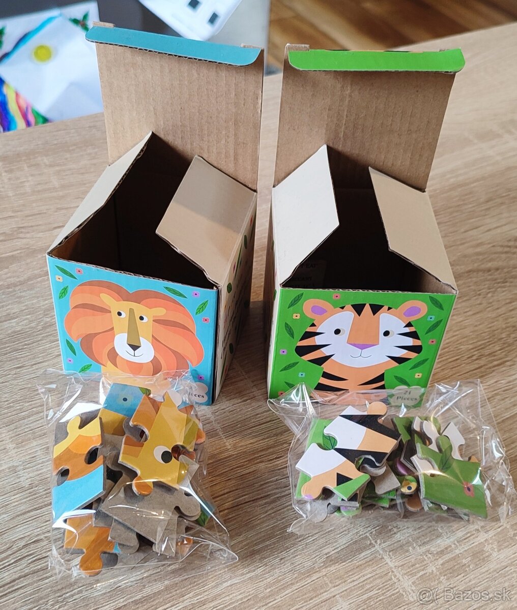 2ks puzzle krabičky Tiger a Lev - 3