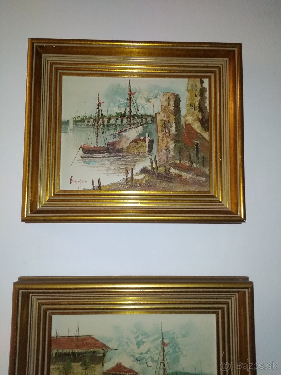 Sada dvoch obrazov olejomaľby - 3