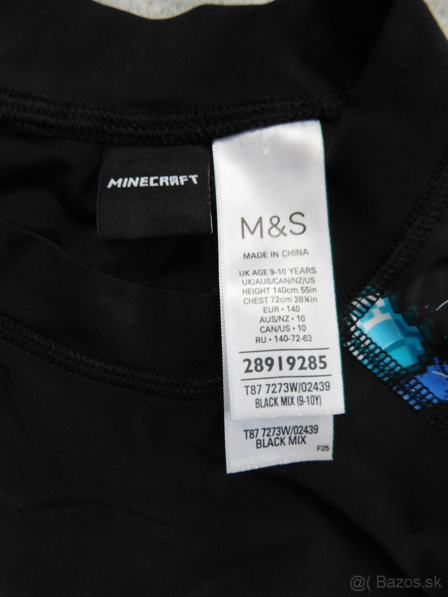 Ochranné tričko do vody M&S Minecraft UV 50+ - 3