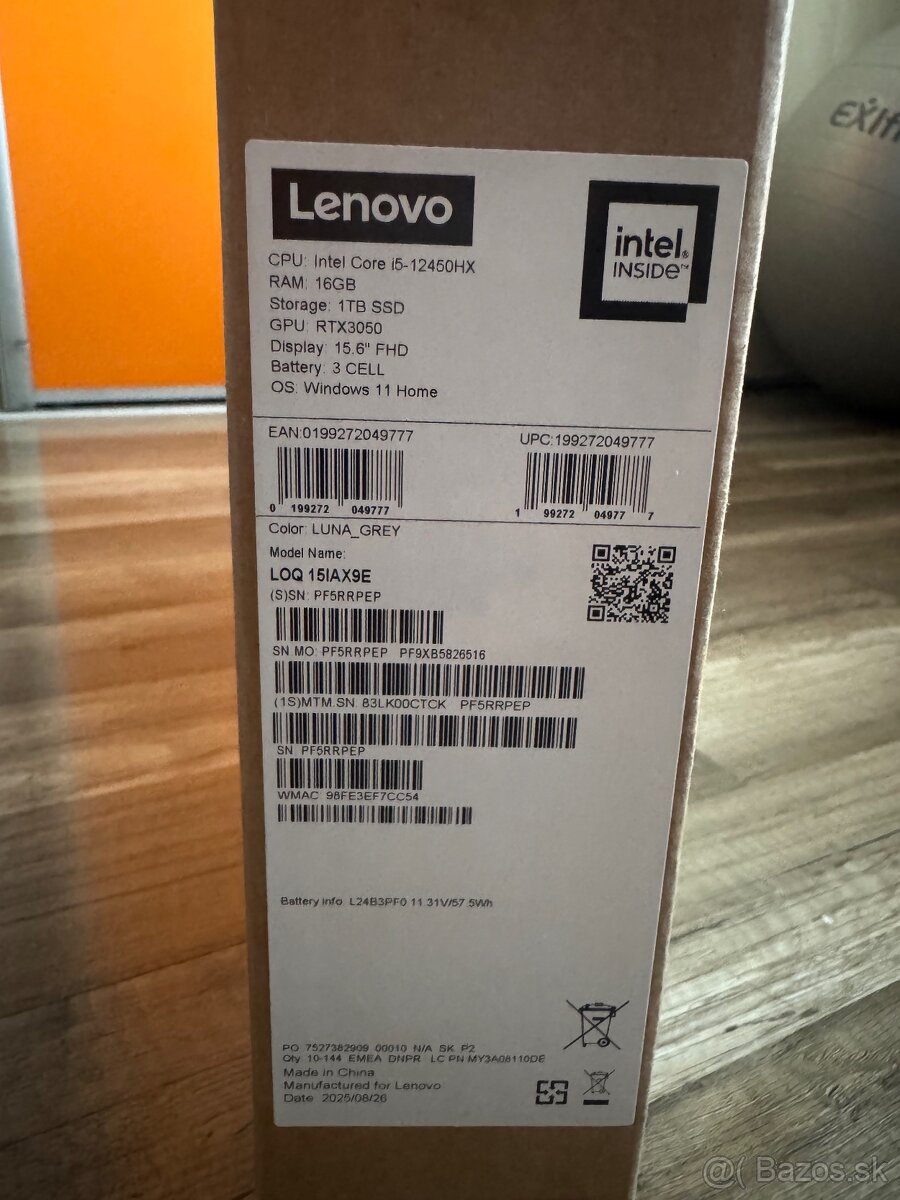Herný notebook Lenovo LOQ 15IAX9E, - 3