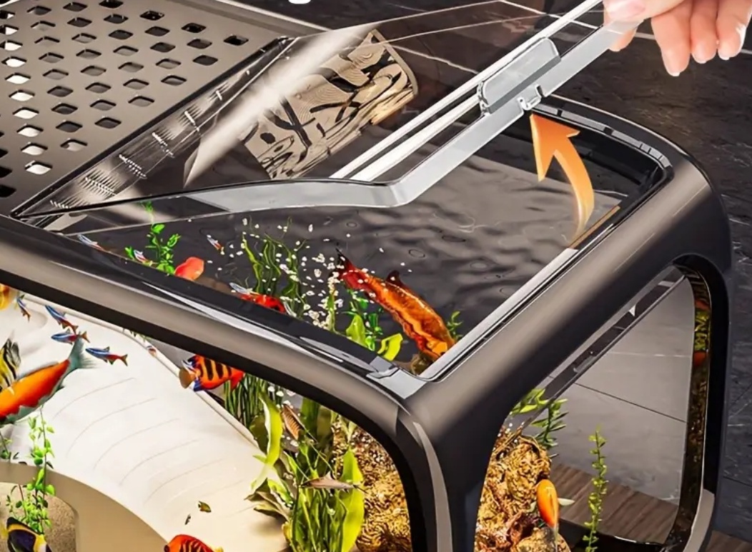 Akvárium moderné plastové čierne - 3