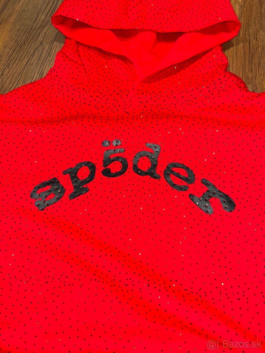 Sp5der spider spyder mikina cervena vvs diamantova diamond - 3