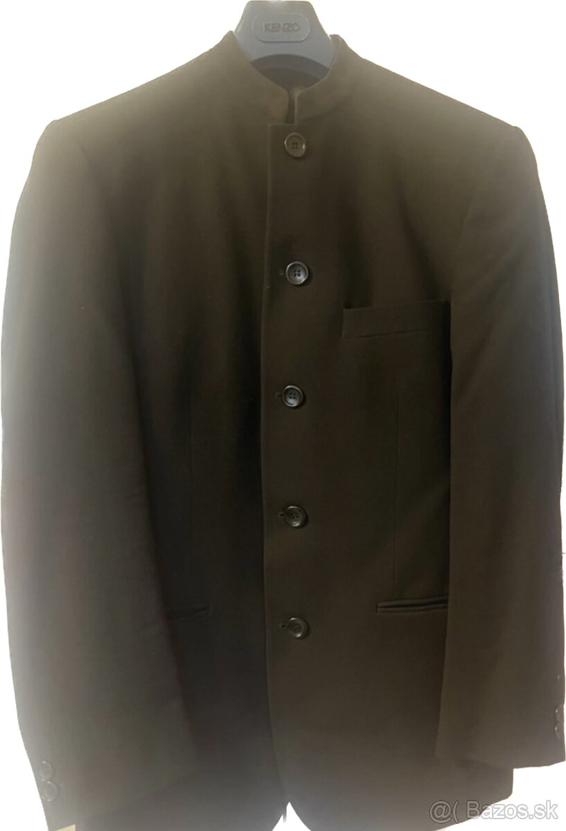 Kenzo pánsky oblek, golier Nehru, veľkosť EU 48 - 3