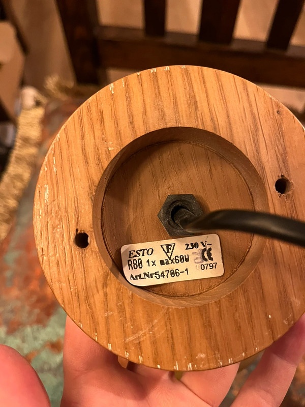 Nastenna drevena retro lampa - 3