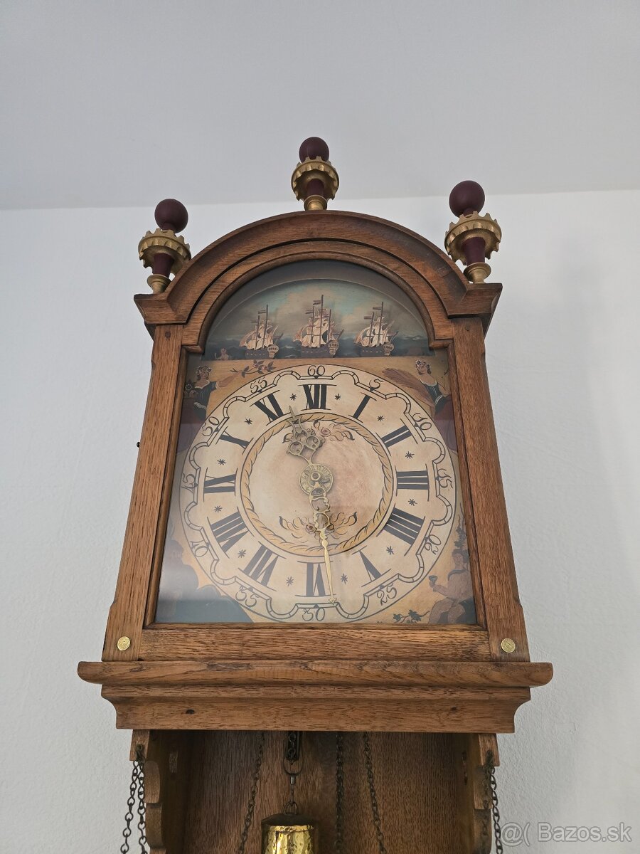 Starožitné nástenné drevene hodiny... - 3
