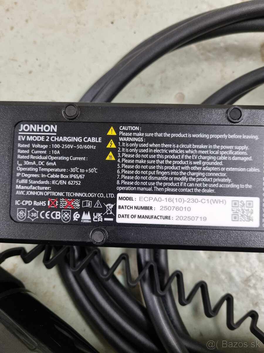 Nabíjací kábel pre elektromobil BYD - 3