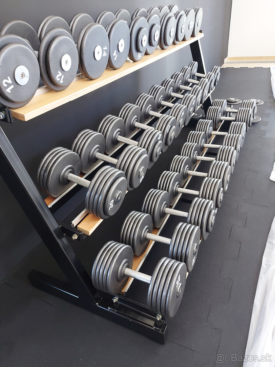 Profi pevné jednoruční činky 2 - 100kg NOVÉ - 3