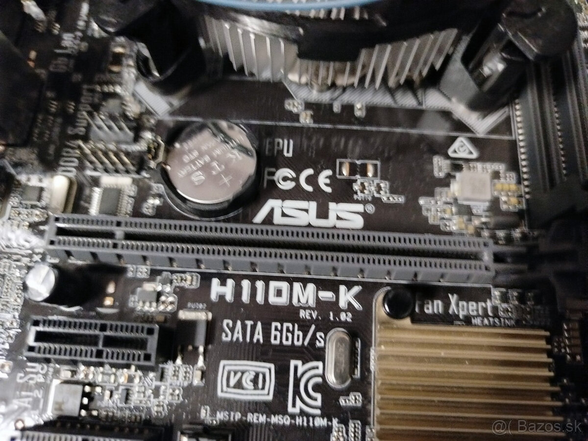 doska H110M-K + Intel Core i5-7400 + 8GB DDR4 - 3