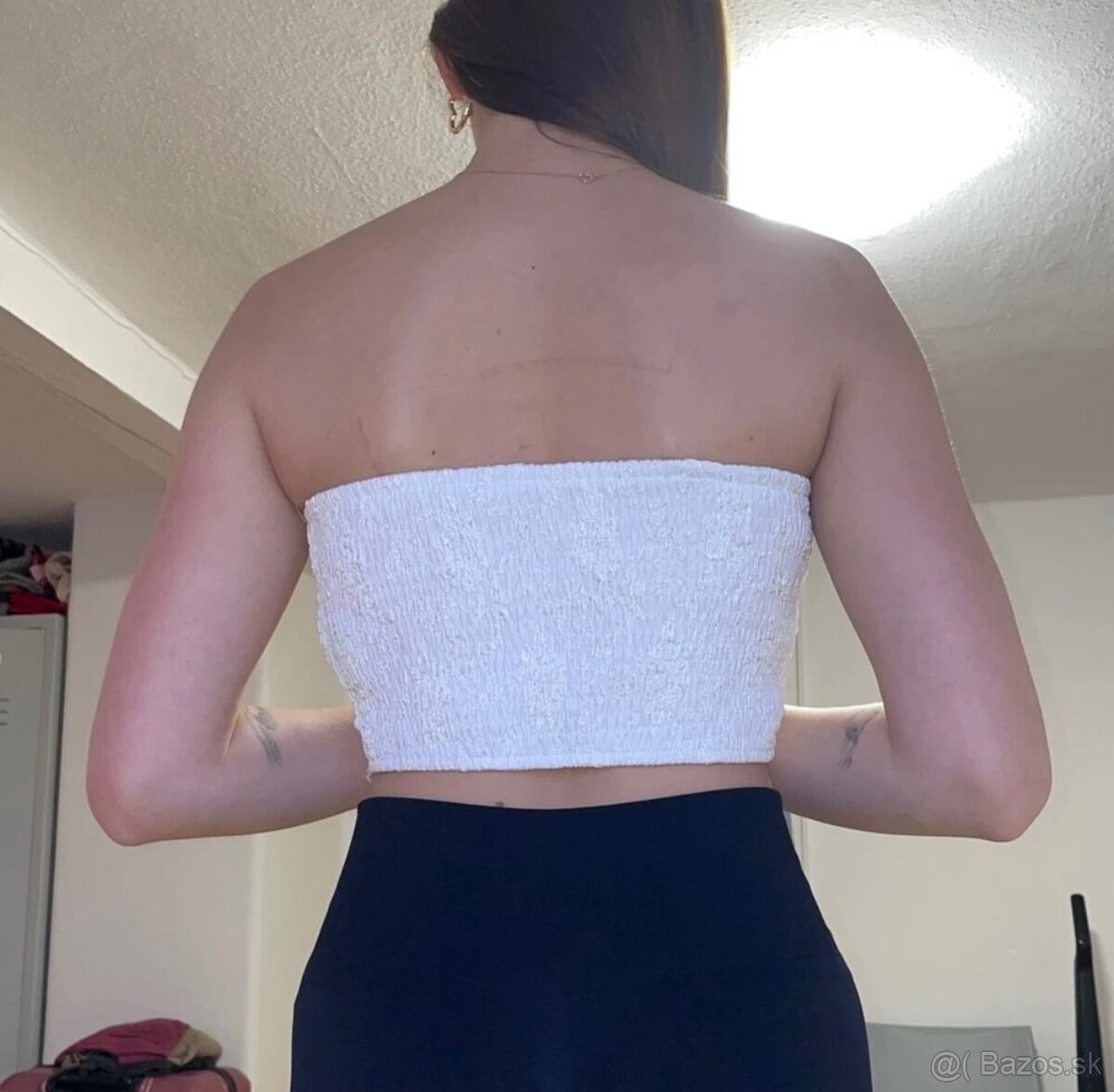 Biely korzetový top - 3