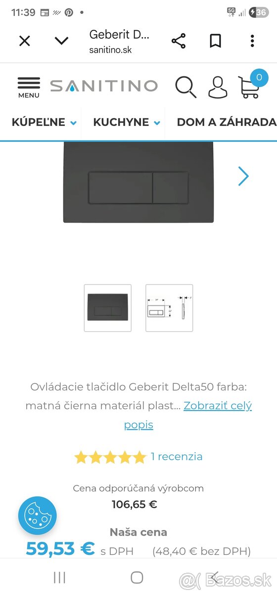 Predam nove tlačítko GEBERIT delta 50 - 3