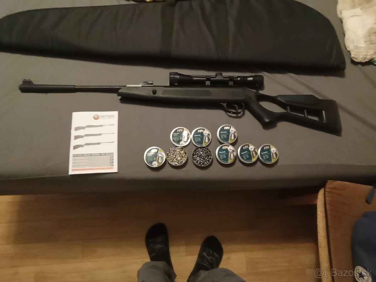 Predám vzdchovku set Hatsan ráže 6.35 - 3