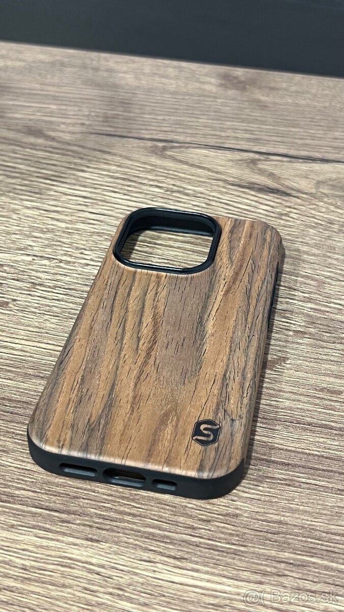 Kryt na iPhone 15 Pro - dřevo tmavý orech Sebastian Sturm - 3
