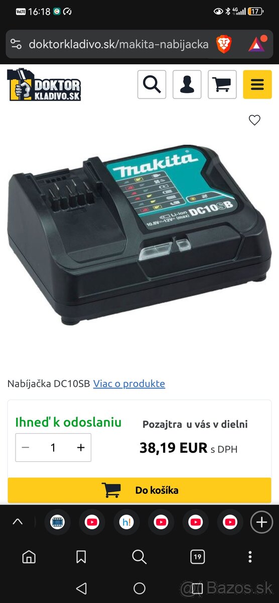 Makita kompresor + nabíjačka + akumulátor - 3
