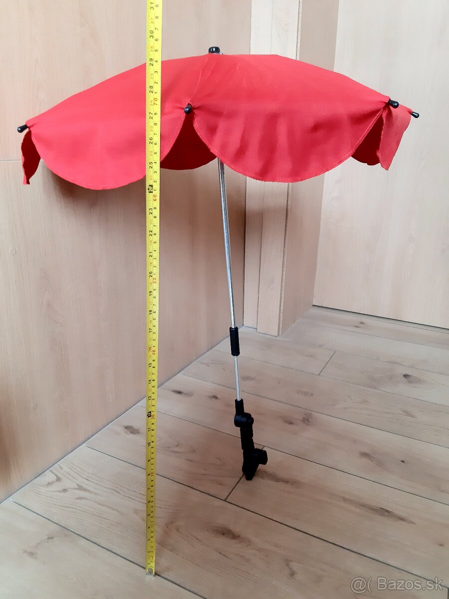 Červený slnečník na kočík - 3
