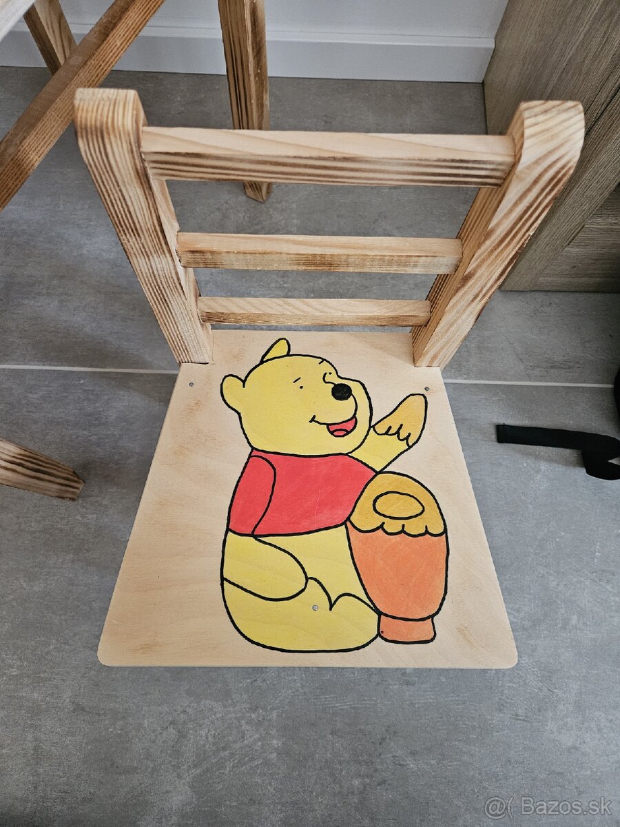 Detsky dreveny stolik so stolickou - 3