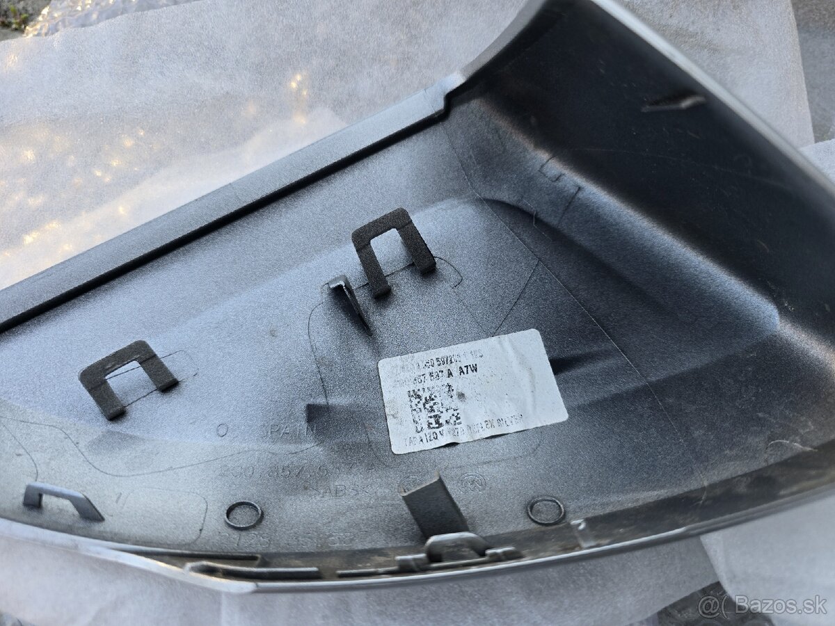 VW Polo 2G – krytky spätných zrkadiel, strieborné (originál - 3