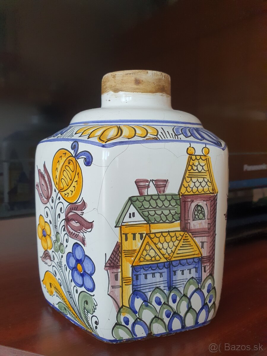 Maľovaná nádoba - habanská fajansa - 3