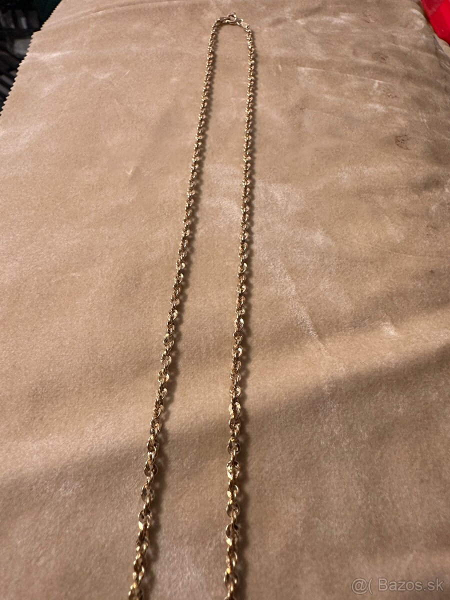 dámska zlatá retiazka točenie 14kt zlato - 3
