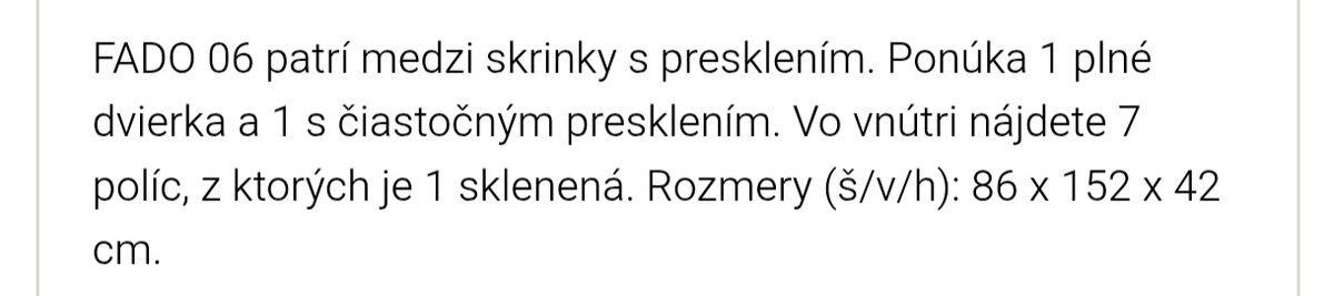 Na predaj Úplne Nová Vitrínová skrinka - 3
