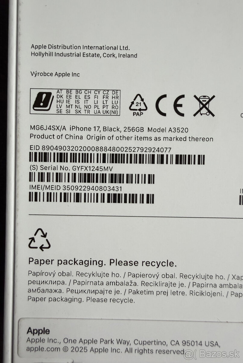 Apple iPhone 17 256GB nerozbalený Black - 3