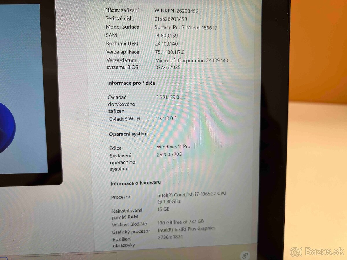 Microsoft Surface Pro 7 – i7 / 16 GB RAM / 256 GB SSD + kláv - 3