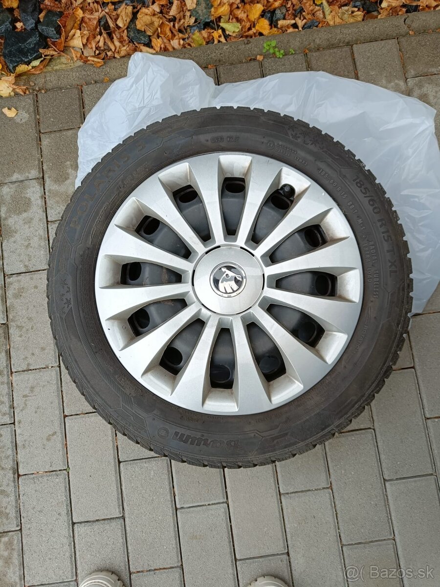 Predam pl.disky + zimne pneu 185/60 R15 - 3