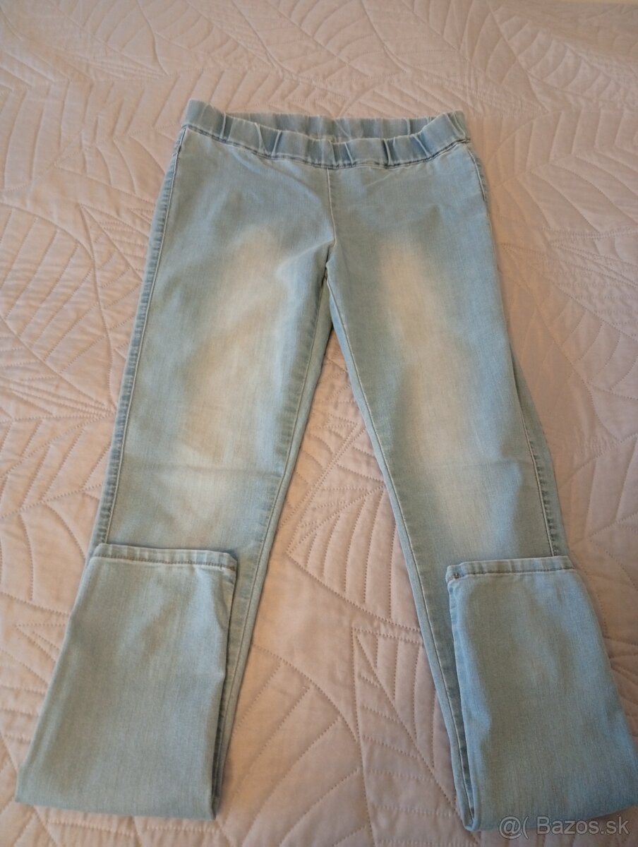 Dámske bledomodré a bledosivé rifle - 3