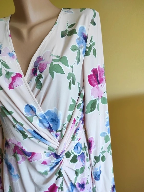 nové kvetované bledoružové šaty Ralp Lauren veľ. 40 - 3