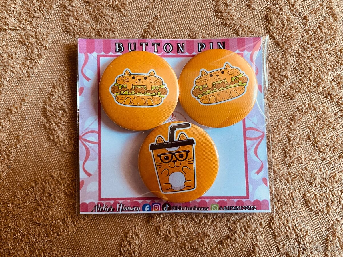 Roztomilé Mačičkové Odznaky (32 mm, 3 ks) - 3