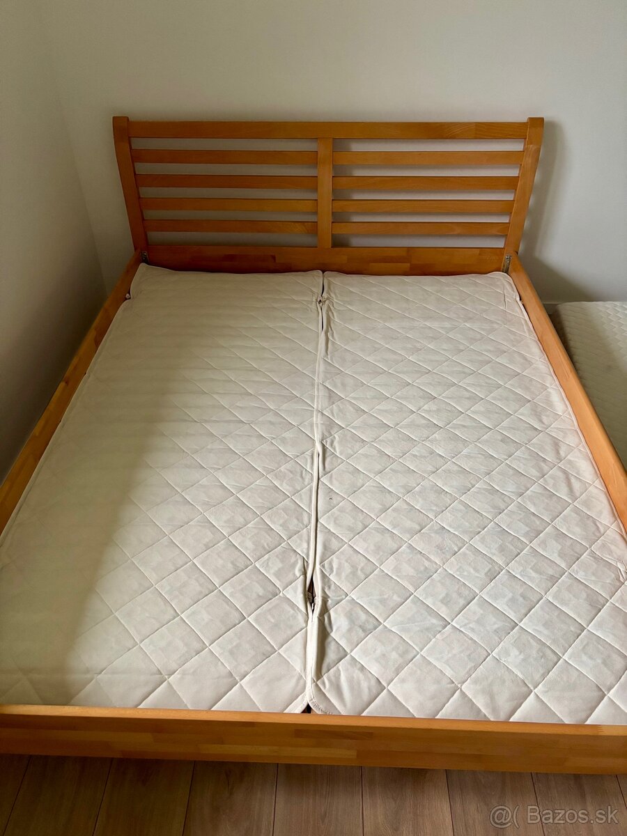 Manželská posteľ 180x200 masív + matrace - 3