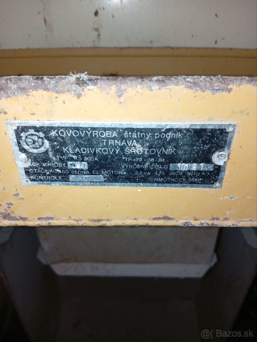 Kladivkový šrotovník KŠ200A - 3