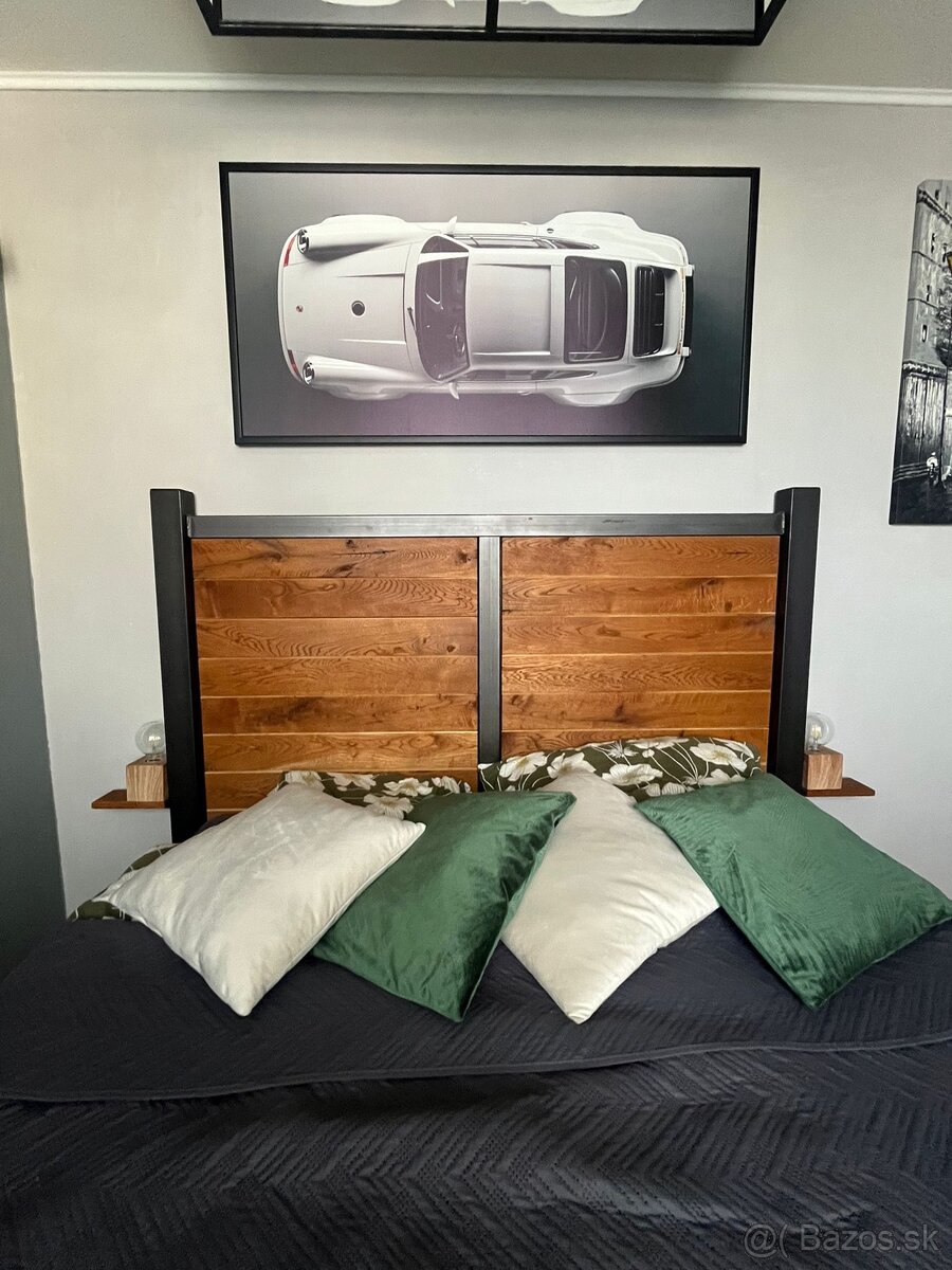 Manželská posteľ- industrial štýl - 3