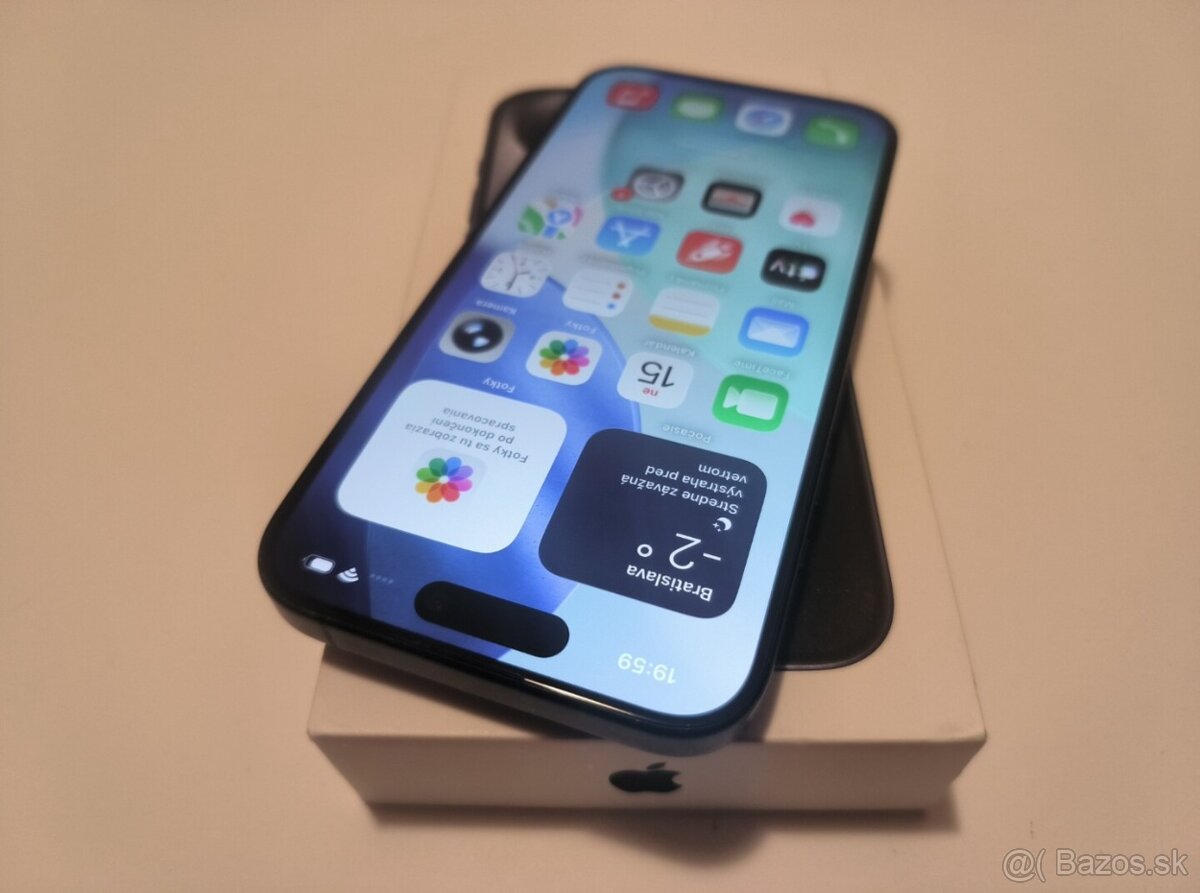 apple iphone 15 PRO 256gb Blue Titanium 86% Batéria - 3