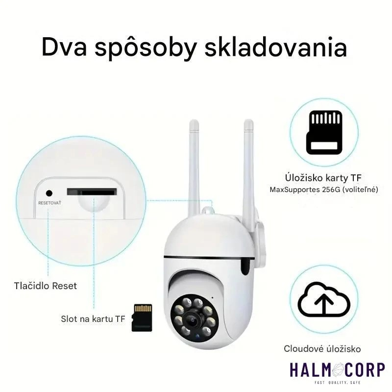 Vonkajšia/vnútorná bezpečnostná WiFi kamera + SD card 64GB - 3