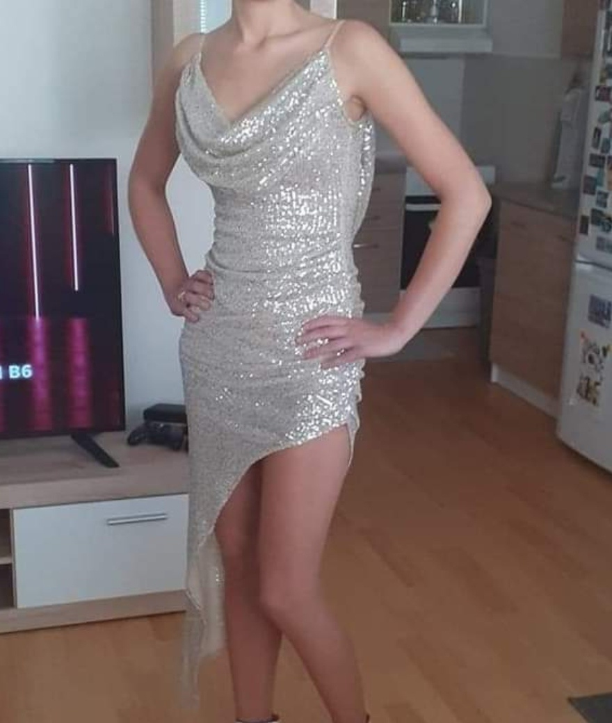 Predam ako nove nadherne leske spolocenske saty XS - 3