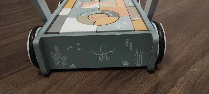 Drevený vozík s kockami Little Dutch - 3